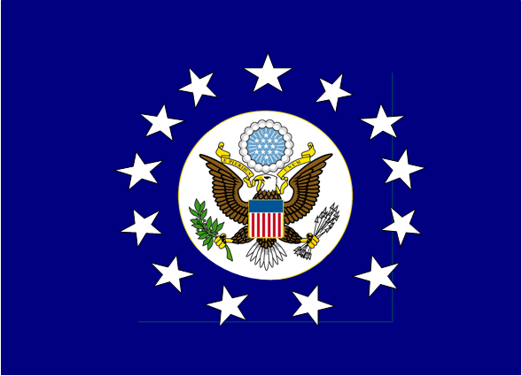 Title: Ambassador's or Minister's Flag - Description: Ambassador's or Minister's Flag