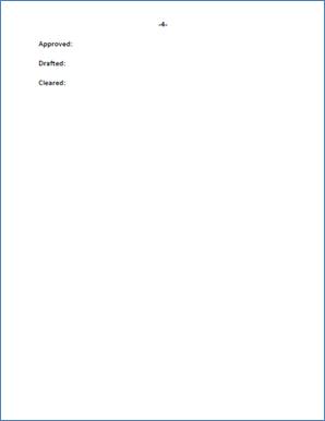 First Person Formal Note to Ambassador, foreign cabinet minister, or head of international organization with ambassadorial rank from the Department, page four of four (clearance page)