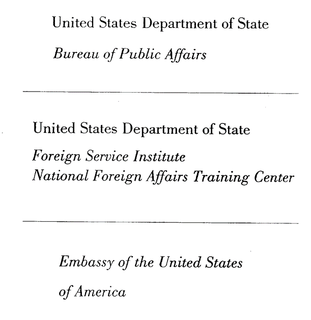 Title: STATE DEPARTMENT SIGNATURE - Description: STATE DEPARTMENT SIGNATURE