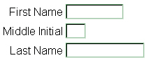 Three fill-in boxes, each labelled first name, middle initial, and last name.