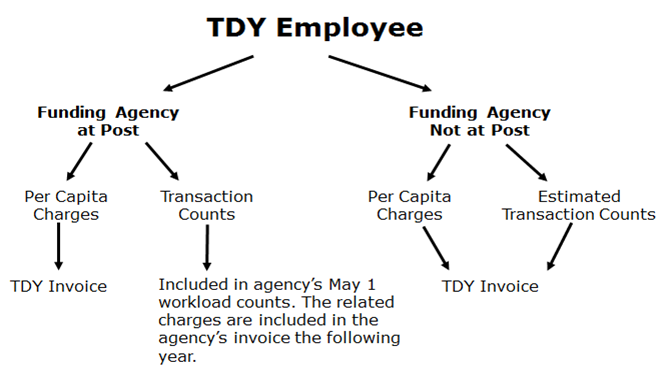 Title: TDY Employee Chart - Description: A chart that shows the TDY Module Process Chart