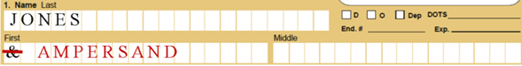 Crossing out a symbol and adding symbol name in text in block one.