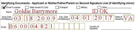 AssureTec ID okay notation in ID block.