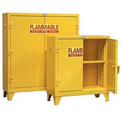 Title: Flammable Storage Cabinets - Description: Two flammable storage cabinets