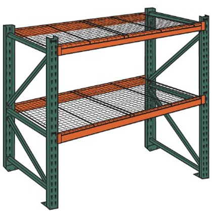 Title: Pallet Rack - Description: Two-level steel pallet rack.